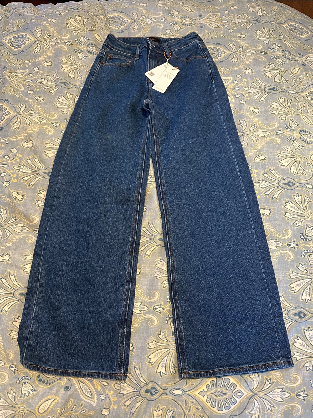 Quince Dark Blue Wide-Leg Jeans